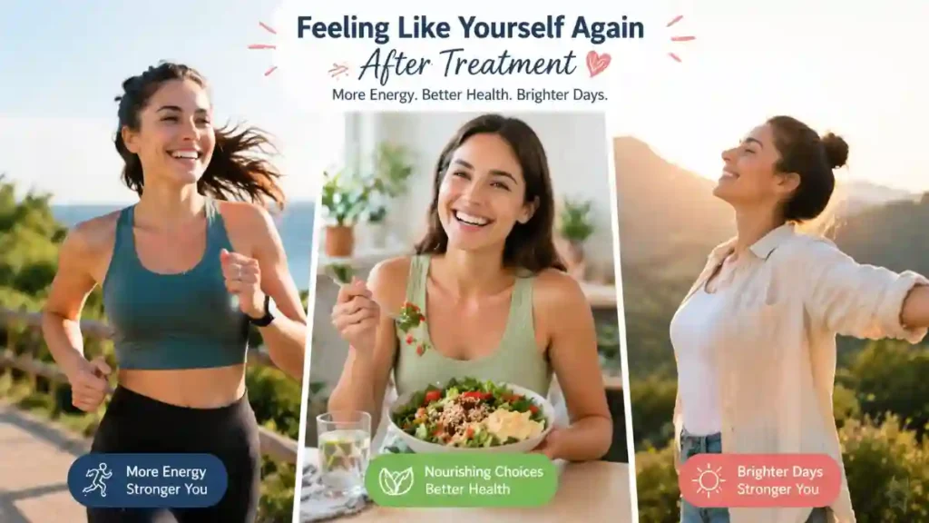 Woman feeling energetic and healthy after managing thyroid symptoms with proper treatment and lifestyle