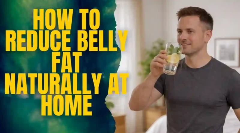 Natural morning routine to reduce belly fat at home with healthy diet and exercise