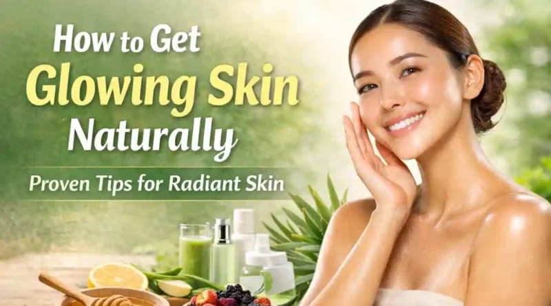 woman enjoying natural glowing skin with radiant even tone and healthy glow from consistent skincare and diet